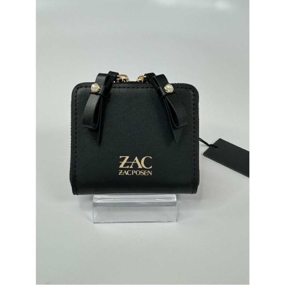 ZAC Zac Posen Women's Eartha Zipped Small Wallet-Pearl Lady Black NWT